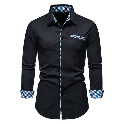 Chic Patchwork Men's Shirts