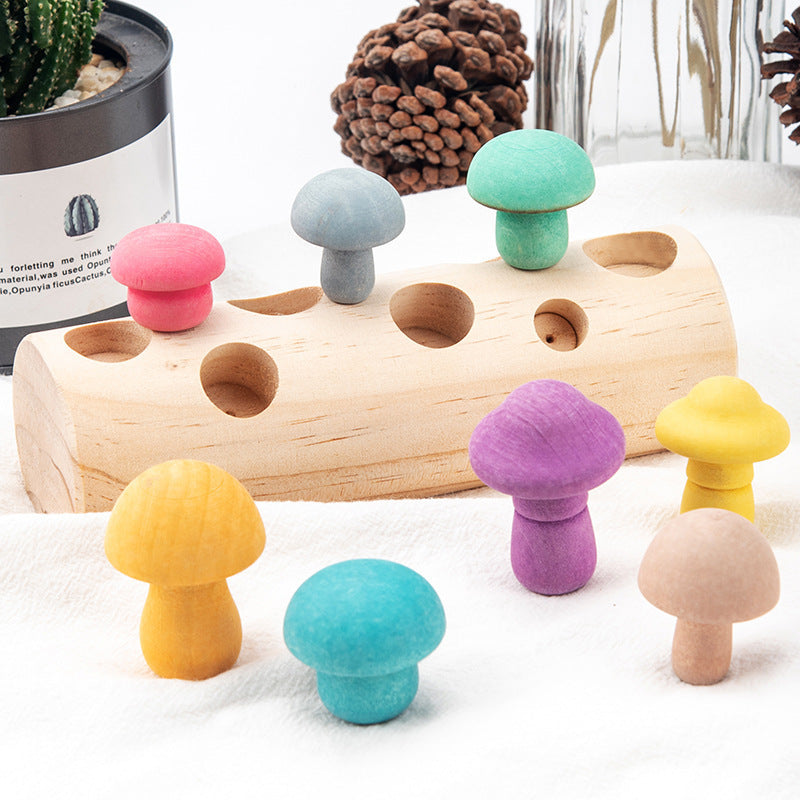 Baby Mushroom Toy | Wooden Mushroom Toy | eShopLovers