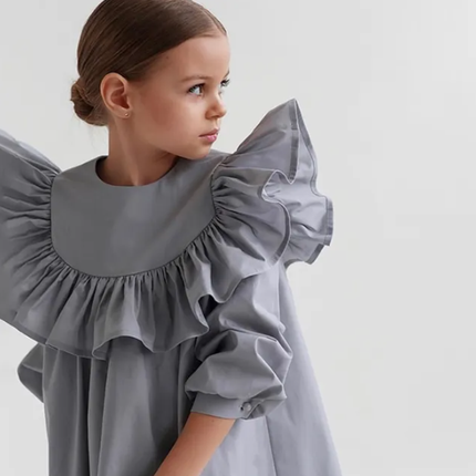 Ruffle Princess Dress | Long Sleeve Ruffle Dress | eShopLovers