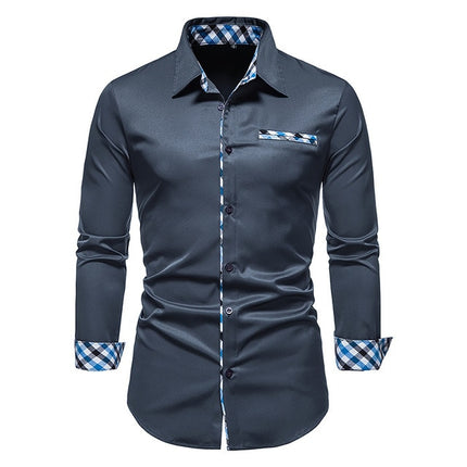 Chic Patchwork Men's Shirts