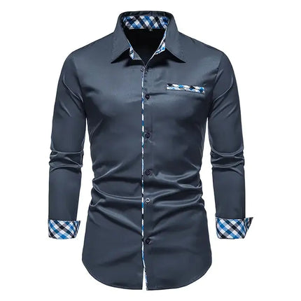 Chic Patchwork Men's Shirts