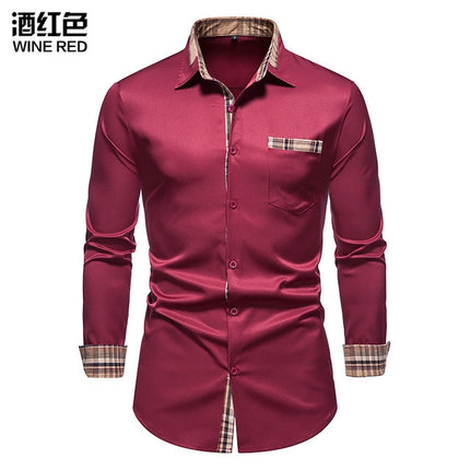 Chic Patchwork Men's Shirts