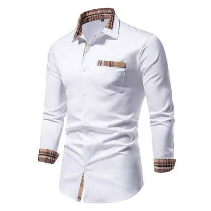 Chic Patchwork Men's Shirts