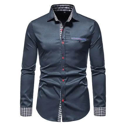 Chic Patchwork Men's Shirts