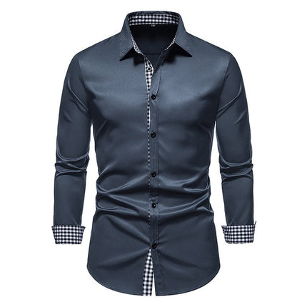 Chic Patchwork Men's Shirts