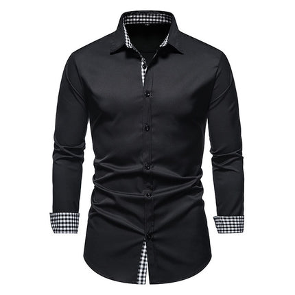Chic Patchwork Men's Shirts