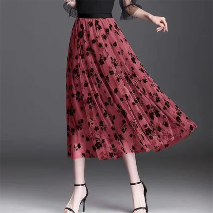 Mesh Floral Skirt  | Floral Skirt For Women | eShopLovers