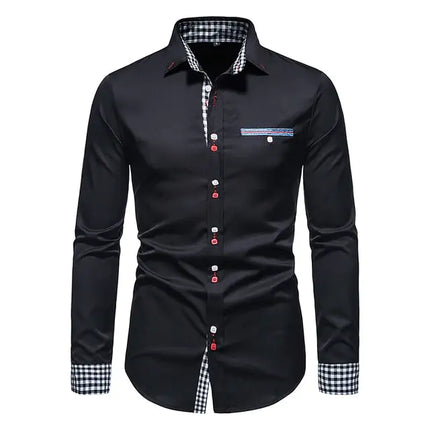 Chic Patchwork Men's Shirts