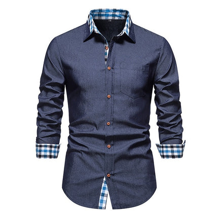 Chic Patchwork Men's Shirts