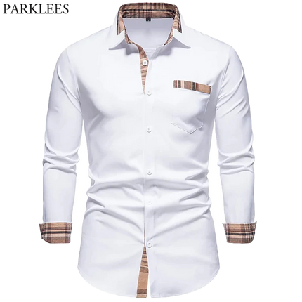 Chic Patchwork Men's Shirts