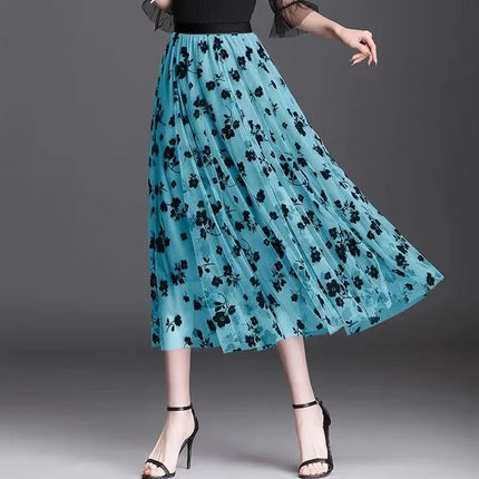 Mesh Floral Skirt  | Floral Skirt For Women | eShopLovers