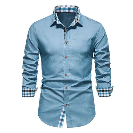 Chic Patchwork Men's Shirts