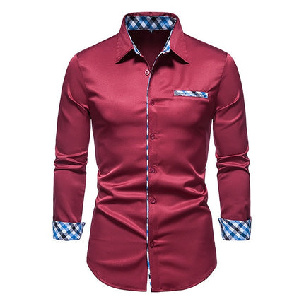 Chic Patchwork Men's Shirts