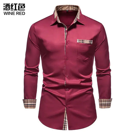 Chic Patchwork Men's Shirts