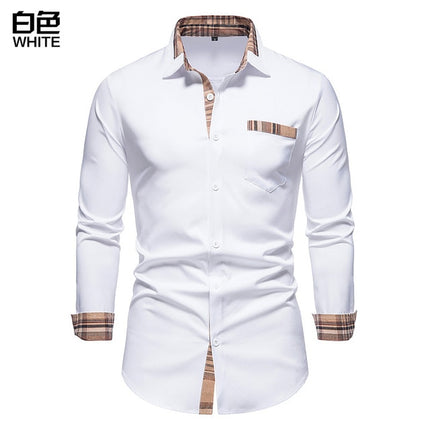 Chic Patchwork Men's Shirts