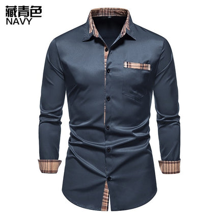 Chic Patchwork Men's Shirts