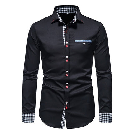 Chic Patchwork Men's Shirts