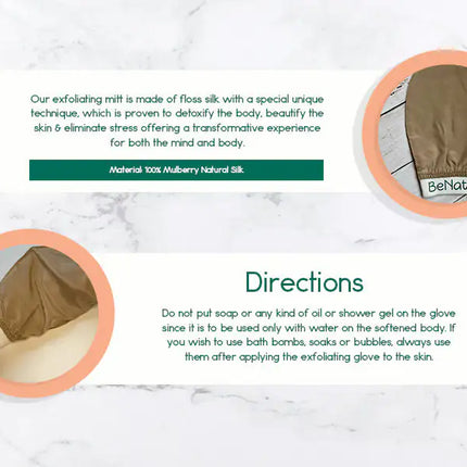 Silk Exfoliating Bath Gloves