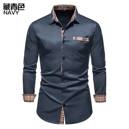 Chic Patchwork Men's Shirts