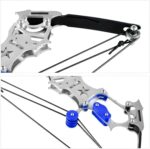 1738339335 Mini Archery Bow Set Right Hand Mini Compound Bow Mini Hunting Bow Metal Material Catapult RHLH for Hunting Shooting Practice Archery Entertainment Fun