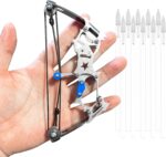 Mini Archery Bow Set Right Hand Mini Compound Bow Mini Hunting Bow Metal Material Catapult RHLH for Hunting Shooting Practice Archery Entertainment Fun