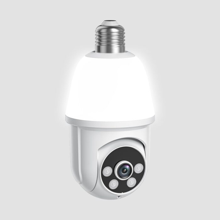 1080P Light Bulb Security Camera 2 Way Talk Color Night Vision AI Human Detection for IndoorOutdoor Home Security with LED Bulb Cloud Storage 2.4GHz WiFi Only