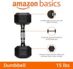 1738420789 Amazon Basics Rubber Hex Dumbbell Hand Weight