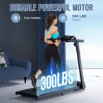 1738420918 Portable Foldable 3.0 HP Small Treadmills for Home Office with 300 LBS Capacity Folding Running Walking Compact Treadmill with Handle Bar and LED Display