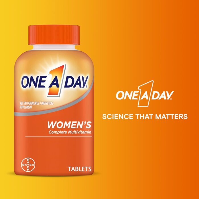 1738421794 One A Day Womens Multivitamin with Vitamin A C D E and all 8 B vitamins Calcium Vitamins for Women for Bone Health Skin Health Immune Health Support 200 Count