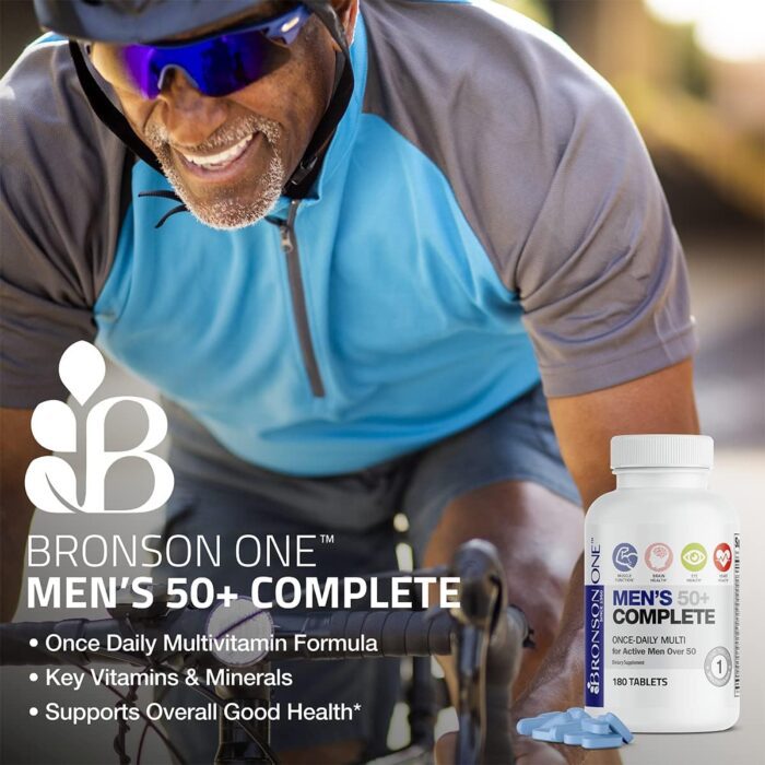 1738422111 Bronson ONE Daily Mens 50 Complete Multivitamin Multimineral 180 Tablets