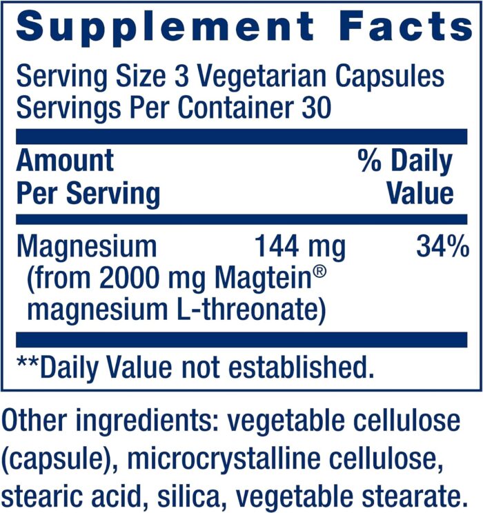 1738423693 Life Extension Neuro mag Magnesium L threonate Magtein Magnesium Supplement Brain Health Memory Attention Gluten Free Vegetarian Non GMO 90 Vegetarian Capsules