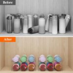 1738423869 Lifewit Water Bottle Organizer Stackable Kitchen Pantry Organization and Storage 12 Bottle Plastic Holder Countertop 4Pack Modern Design