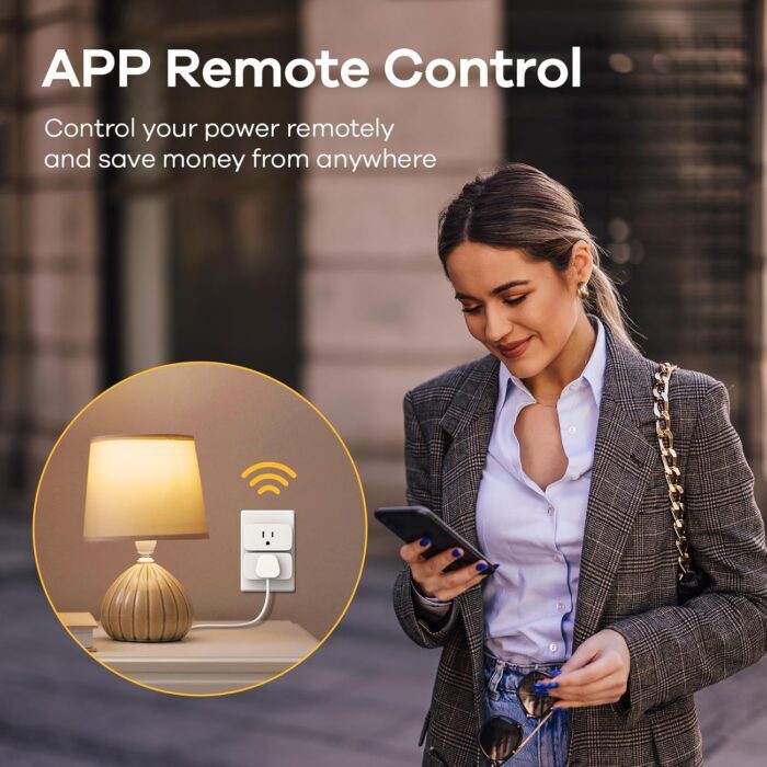 1738478083 Linkind Matter Smart Plug Work with Apple Home Siri Alexa Google Home SmartThings Smart Outlet 15A1800W Max Smart Home Automation APP Remote ControlTimerSchedule 2.4G Wi Fi Only 4 Pack