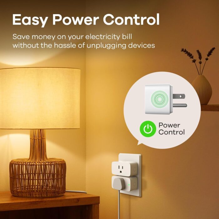 1738478087 Linkind Matter Smart Plug Work with Apple Home Siri Alexa Google Home SmartThings Smart Outlet 15A1800W Max Smart Home Automation APP Remote ControlTimerSchedule 2.4G Wi Fi Only 4 Pack