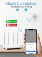 1738482960 EIGHTREE Mini Smart Plug 𝟭𝟱𝗔 Smart Plugs That Compatible with 𝗔𝗹𝗲𝘅𝗮 Google Home SmartThings No Hub Required，Smart Outlet with Remote Control Timer Schedule 2.4GHz WiFi Only 4 Packs