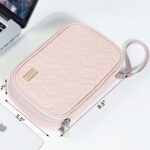 1738482966 NISHEL Travel Cord Organizer Case Double Layers Tech Electronic Bag Essentials for Charger Cable Phone Flash drive Pink