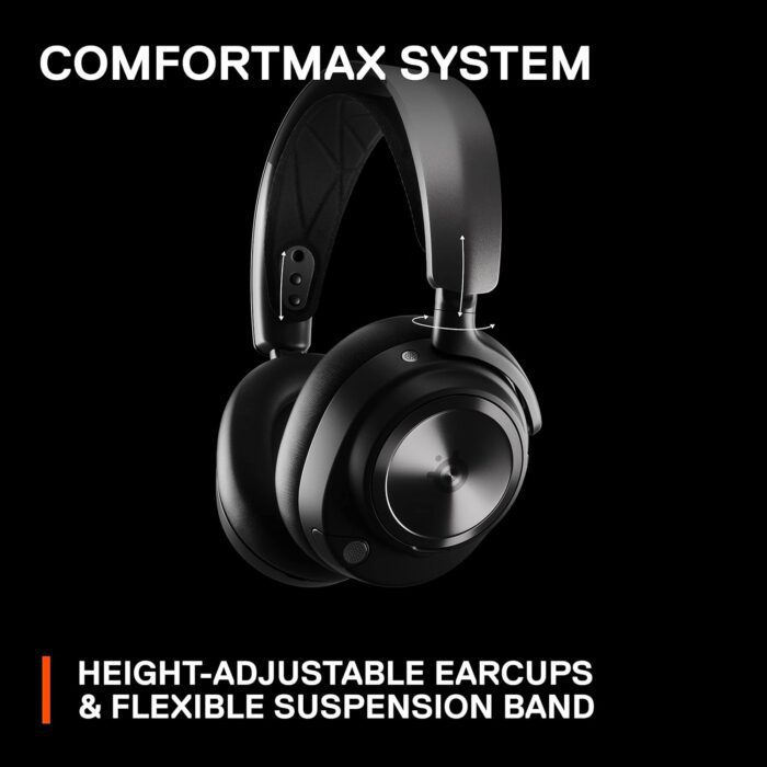 1738508075 SteelSeries Arctis Nova Pro Wireless Multi System Gaming Headset Premium Hi Fi Drivers Active Noise Cancellation Infinity Power System Stealth Retractable Mic PC PS5PS4 Switch Mobile