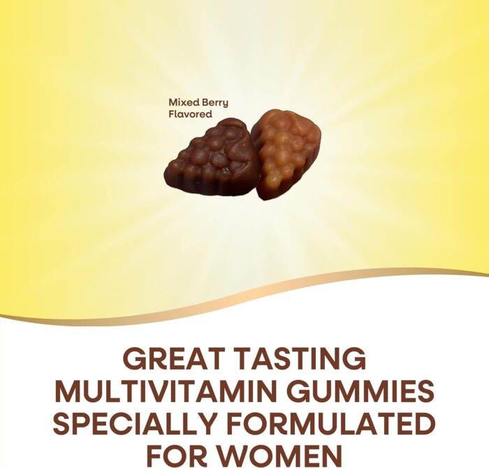 1738508849 Natures Way Alive Womens Daily Gummy Multivitamins 16 Vitamins Minerals Energy Metabolism Hair Skin Nails Vegetarian Mixed Berry Flavored 150 Gummies Packaging May Vary