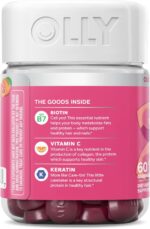 1738572945 OLLY Undeniable Beauty Gummy For Hair Skin Nails Biotin Vitamin C Keratin Chewable Supplement Grapefruit 30 Day Supply 60 Count