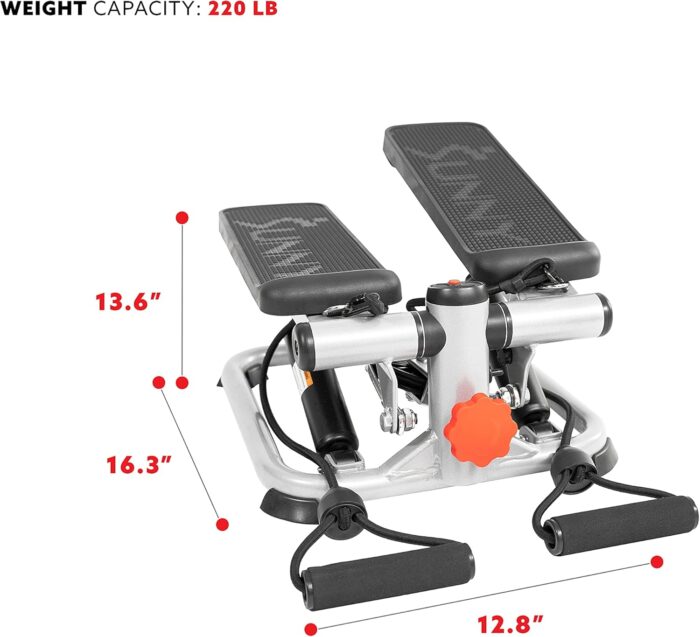 1738585808 Sunny Health Fitness Total Body 2 In 1 Stepper Machine Total Body Workout Adjustable Hydraulic Resistance Bands Non Slip Pedals W Optional Free Sunnyfit App Enhanced Bluetooth Connectivity.jpg