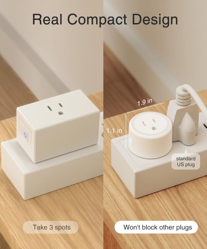 1738585840 Ghome Smart Plug 5ghz 15a Wifi Smart Plugs That Work With Alexa And Google Home Smart Home Wifi Outlet With Remote Control And Timer 5ghz2.4ghz Wi Fi Compatible Etl Fcc Listed White 4 Pack.jpg