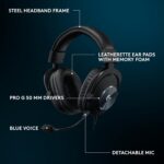 1738585915 Logitech G Pro X Se Wired Gaming Headset Blue Voce Detachable Boom Mic Dts 7.1 50 Mm Drivers Usb3.5mm Aux Usb Dac Included For Pc Xbox Ps5 Ps4 Black G Pro X Se Wired Gaming Headset.jpg