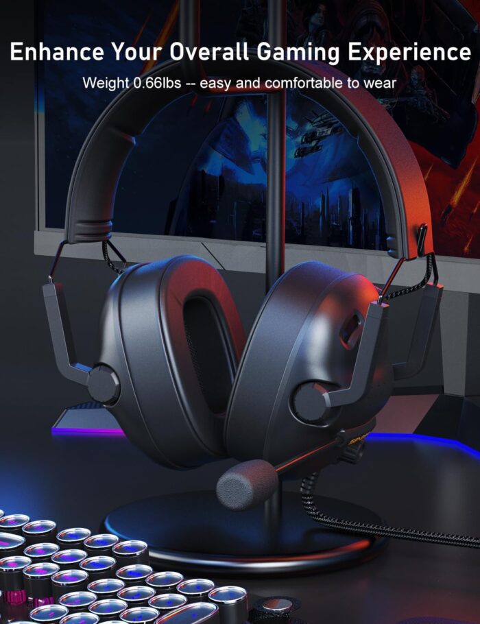 1738585916 Senzer Sg500 Surround Sound Pro Gaming Headset With Noise Cancelling Microphone Soft Memory Foam Padding Portable Foldable Headphones For Pc Ps4 Ps5 Xbox One Switch Black.jpg