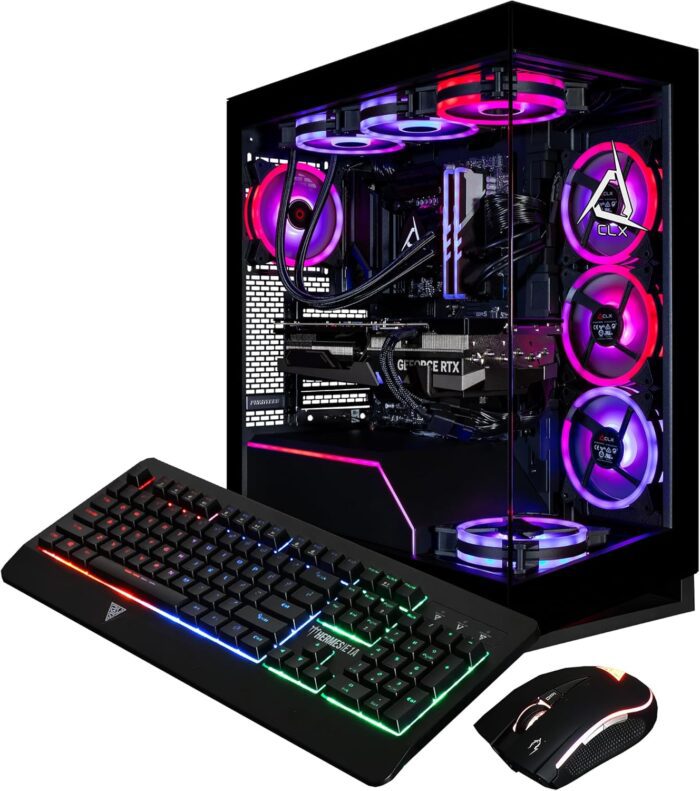 1738585917 CLX Horus Gaming PC Intel Core i9 14900KF 3.2GHz GeForce RTX 4080 Super 2TB NVMe M.2 SSD 6TB HDD 64GB DDR5 RGB Memory 360mm AIO WiFi Windows 11 Home Black