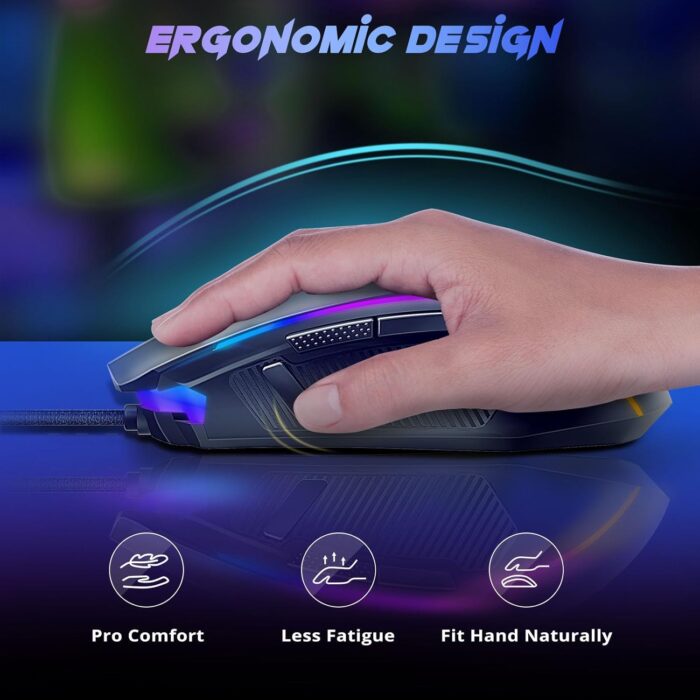 1738586232 Redragon Gaming Mouse Wired Gaming Mouse With Rgb Backlit 8000 Dpi Adjustable Mouse With 9 Programmable Macro Buttons Fire Button Software Supports Diy Keybinds M910 K.jpg