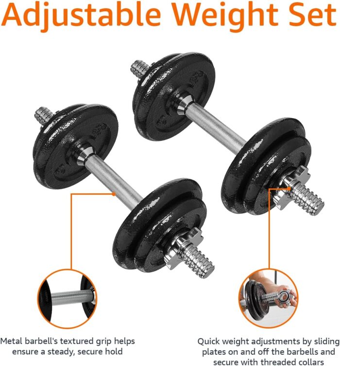 1738586580 Amazon Basics Adjustable Dumbbell Hand Weight Set 38 Pounds Black.jpg