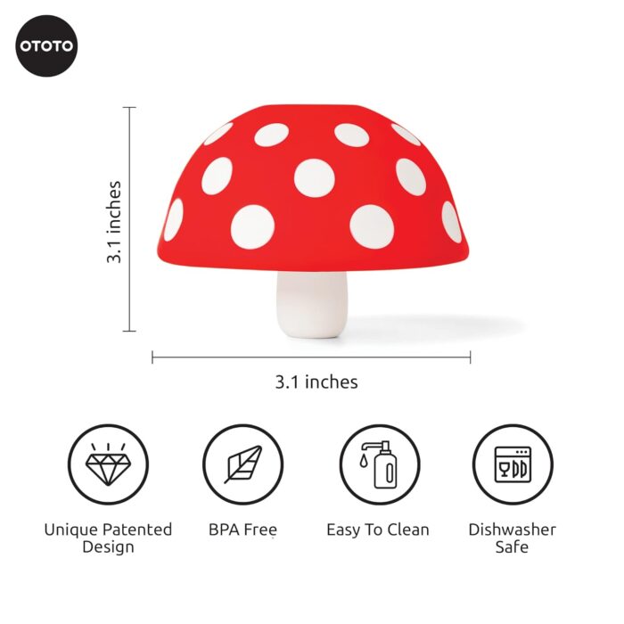 1738586592 OTOTO Mushroom Foldable Small Kitchen Funnel with Wide Mouth for Jars. Bottle Liquid Transfer Silicone 100 Food Safe BPA Free Dishwasher Safe