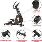 1738586633 Sunny Health Fitness Elliptical Trainer Machine wBuilt in Pulse Sensor Low Impact Cardio Exerciser Full Body Cross Training for Home Optional Free SunnyFit App Link Electric w300LB Load