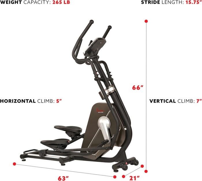 1738586637 Sunny Health Fitness Elliptical Trainer Machine Wbuilt In Pulse Sensor Low Impact Cardio Exerciser Full Body Cross Training For Home Optional Free Sunnyfit App Link Electric W300lb Load.jpg