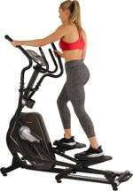 1738586641 Sunny Health Fitness Elliptical Trainer Machine wBuilt in Pulse Sensor Low Impact Cardio Exerciser Full Body Cross Training for Home Optional Free SunnyFit App Link Electric w300LB Load